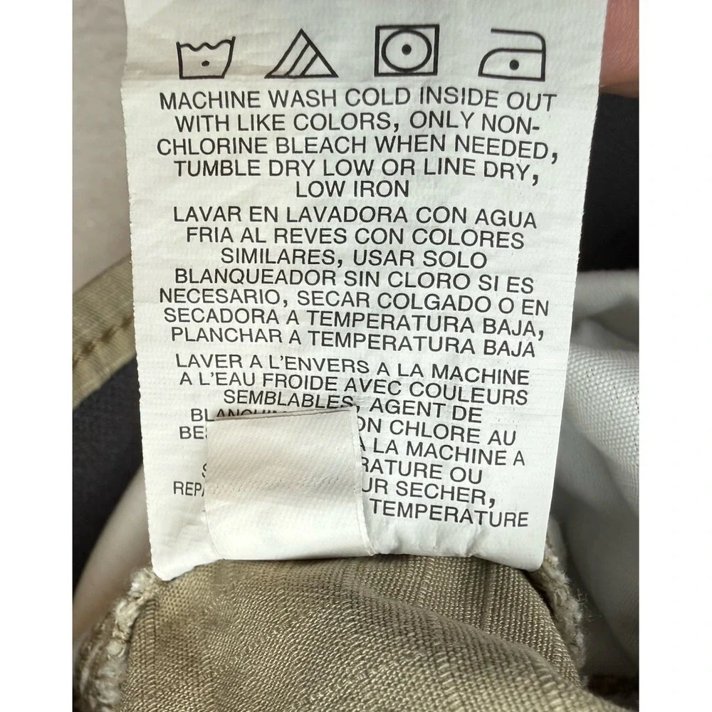 Lee Extreme Motion Cargo Shorts Mens 34 Beige Ripstop Stretch